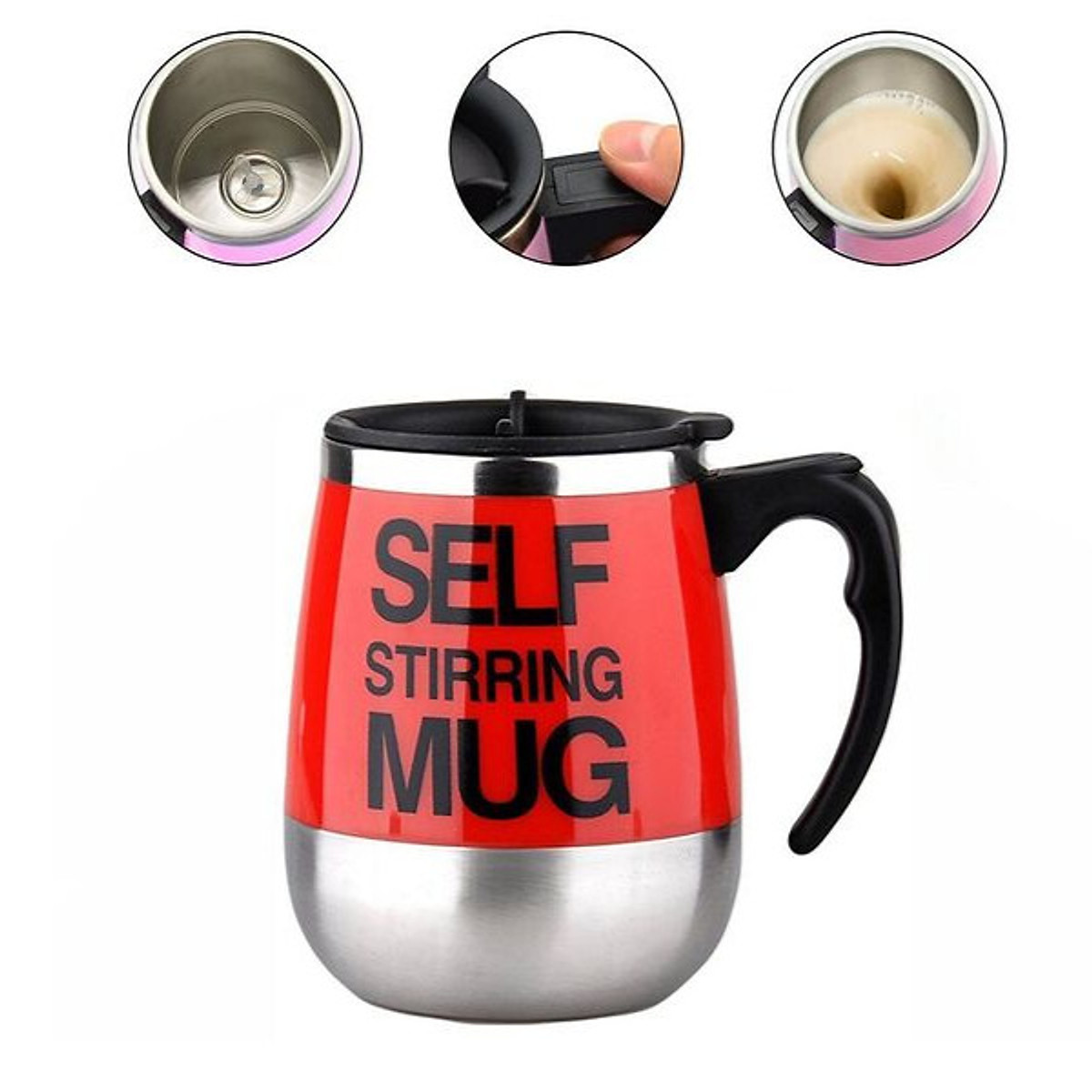 [SIÊU PHẨM ĐÓN TẾT] Ly ,Cốc Pha Cà Phê Tự Khuấy Thông Minh Bằng Thép Không Rỉ Cao Cấp Dung Tích 450ml