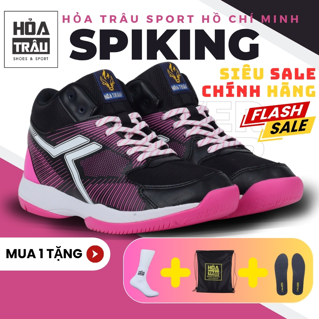 (Mua 1 tặng 3) Giày bóng chuyền thể thao Nam HỎA TRÂU Sneaker Sport SPIKING EAGLES giầy đánh bống chuyền hỗ trợ nhảy cao SPIKING Cao Su đế giày vn nam nữ unisex bốn mùa vân Sọc việt nam vị trí libero