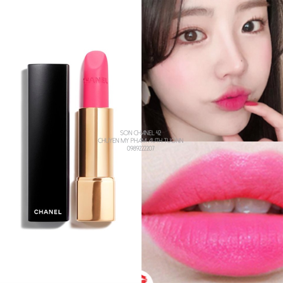 Son Chanel Rouge Allure Velvet 42 Leclelante - Hồng Baby Tươi