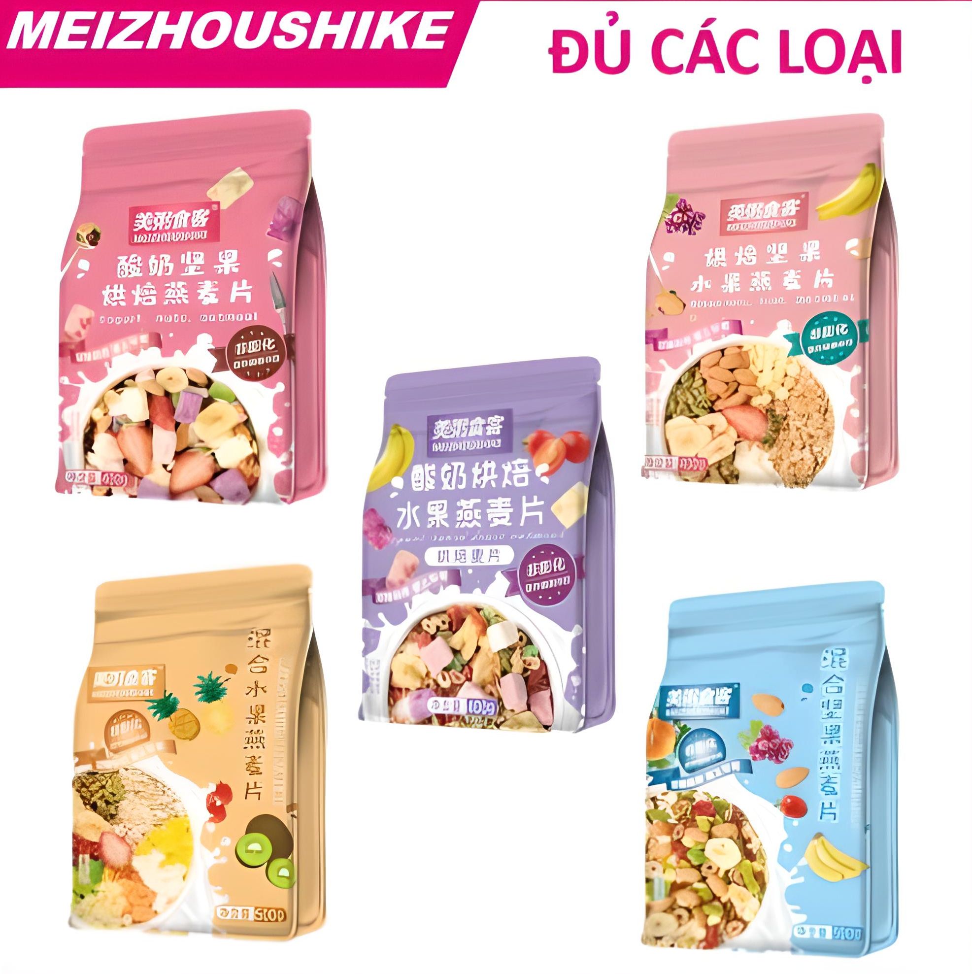 Ngũ cốc sữa chua mix hạt, hoa quả giảm cân ăn kiêng meizhoushike 400g