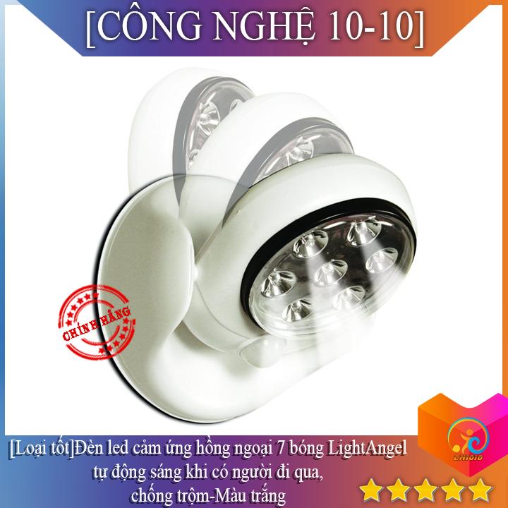 HCM-FREESHIP-Loại tốtĐèn led cảm ứng hồng ngoại 7 bóng LightAngel tự động sáng khi có người đi qua chống trộm-CÔNG NGHỆ 10-10