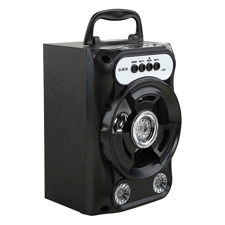 Loa Bluetooth mini cao cấp giá rẻ ZBL G-H16 công suất lớn, pin 3h kiêm giá đỡ điện thoại, kết nối laptop, máy tính, có radio, nghe nhạc hay từ USB, micro sd card, có đèn Led màu rực rỡ, speaker cầm tay nhỏ gọn tốt cho dân phượt, đi du lịch.