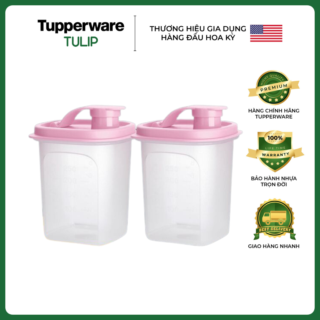 Bộ đôi bình nước slim line pitcher 350ml tupperware chính hãng 100%