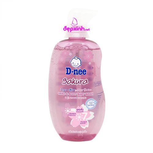 2 chai Tắm gội toàn thân em bé D-nee Sakura