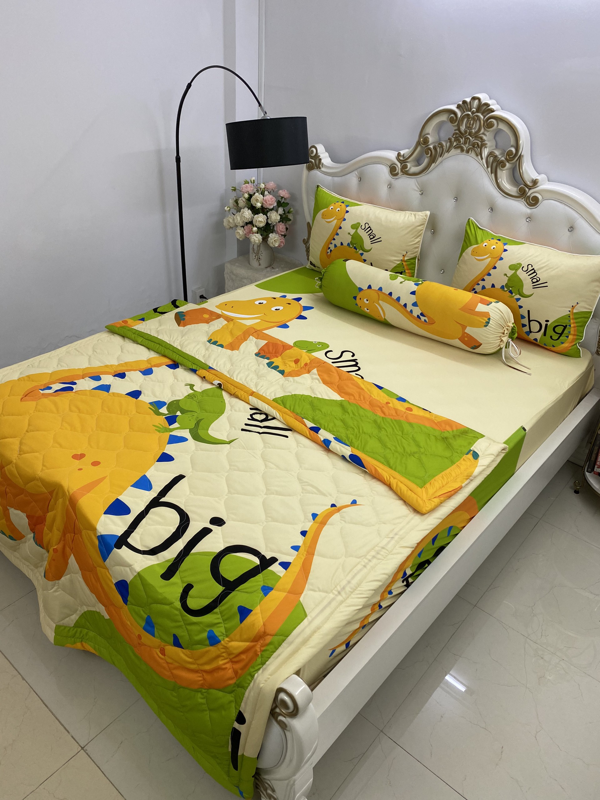 [HCM]Bộ Drap mền + áo gối { 5 món} thun Ý 5D Cao Cấp , mát lạnh, { CÓ bán mền lẻ}