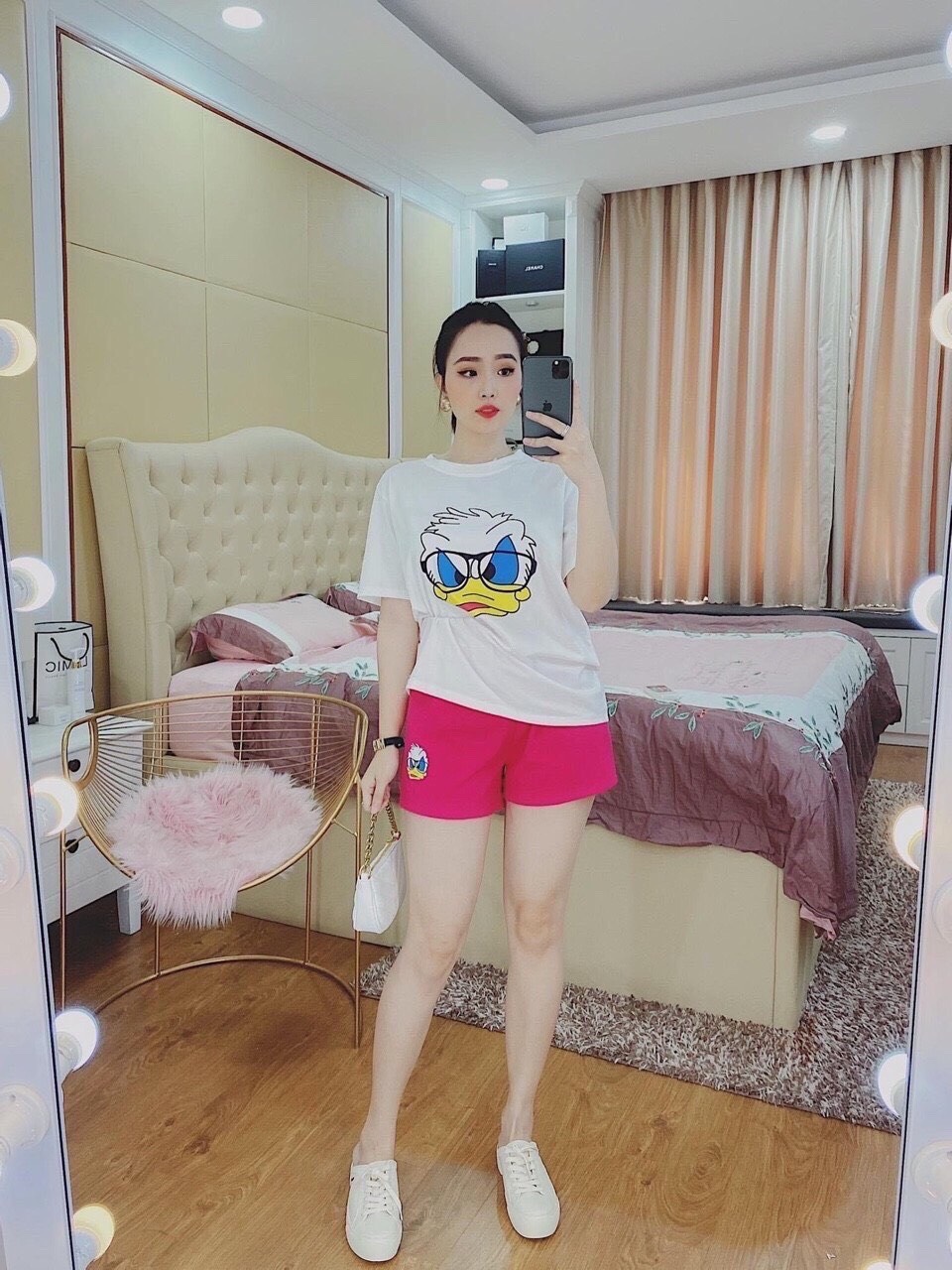 Sét Bộ Đùi Hot Trend In Hình Vịt Đeo Kính Nhí Nhảnh TTSLA0260