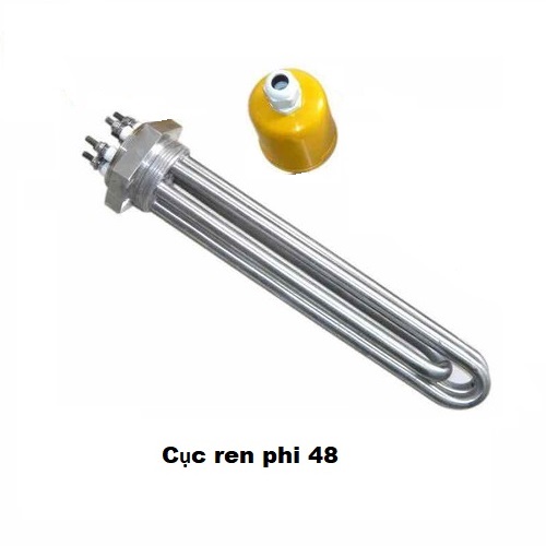 Ø 48 : 25cm - 6000w thanh nhiệt đun nước inox cục ren