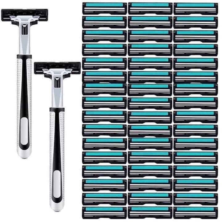 [SIÊU TIỆN DỤNG] BỘ DAO CẠO RÂU TẶNG KÈM 36 LƯỠI DAO KÉP HÓT HÍT-SET DAO CẠO RÂU 36 LƯỠI DAO CẠO THAY THẾ