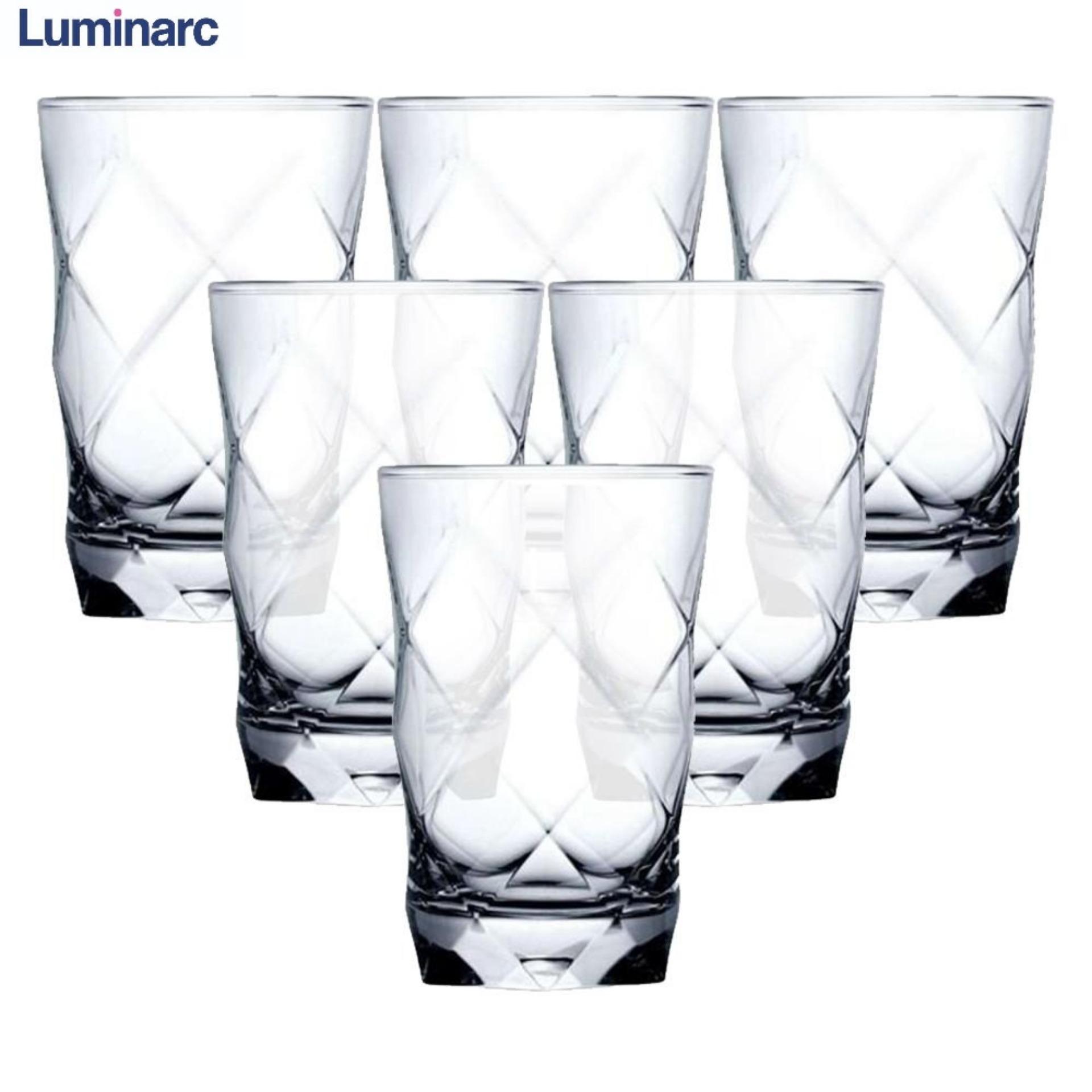 Bộ 6 ly cao thủy tinh luminarc louver 350ml n1807