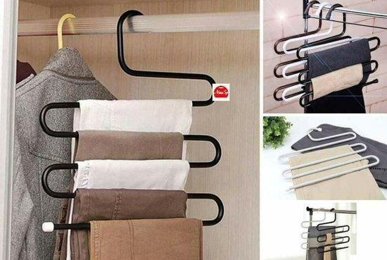 COMBO 2 Móc treo quần áo 5 tầng thông minh, giá treo đồ 5 tầng đa năng tiện dụng