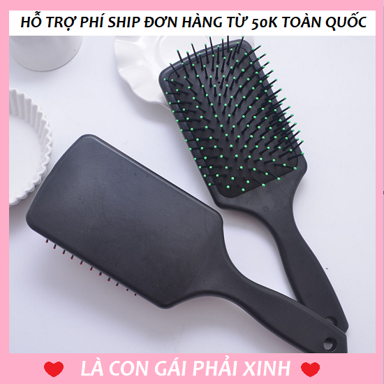 Lược Chải Gỡ Rối Tóc Tạo Kiểu Tóc Mát Xa Lưu Thông Máu, lược gỡ rối tóc chuyên dụng, lược bản to chải gỡ rối tóc xoăn, lược chải gỡ rối tóc, lược chải đầu, lược spa