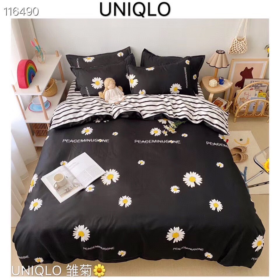 Set chăn ga gối Cotton Poly Hàn quốc E12