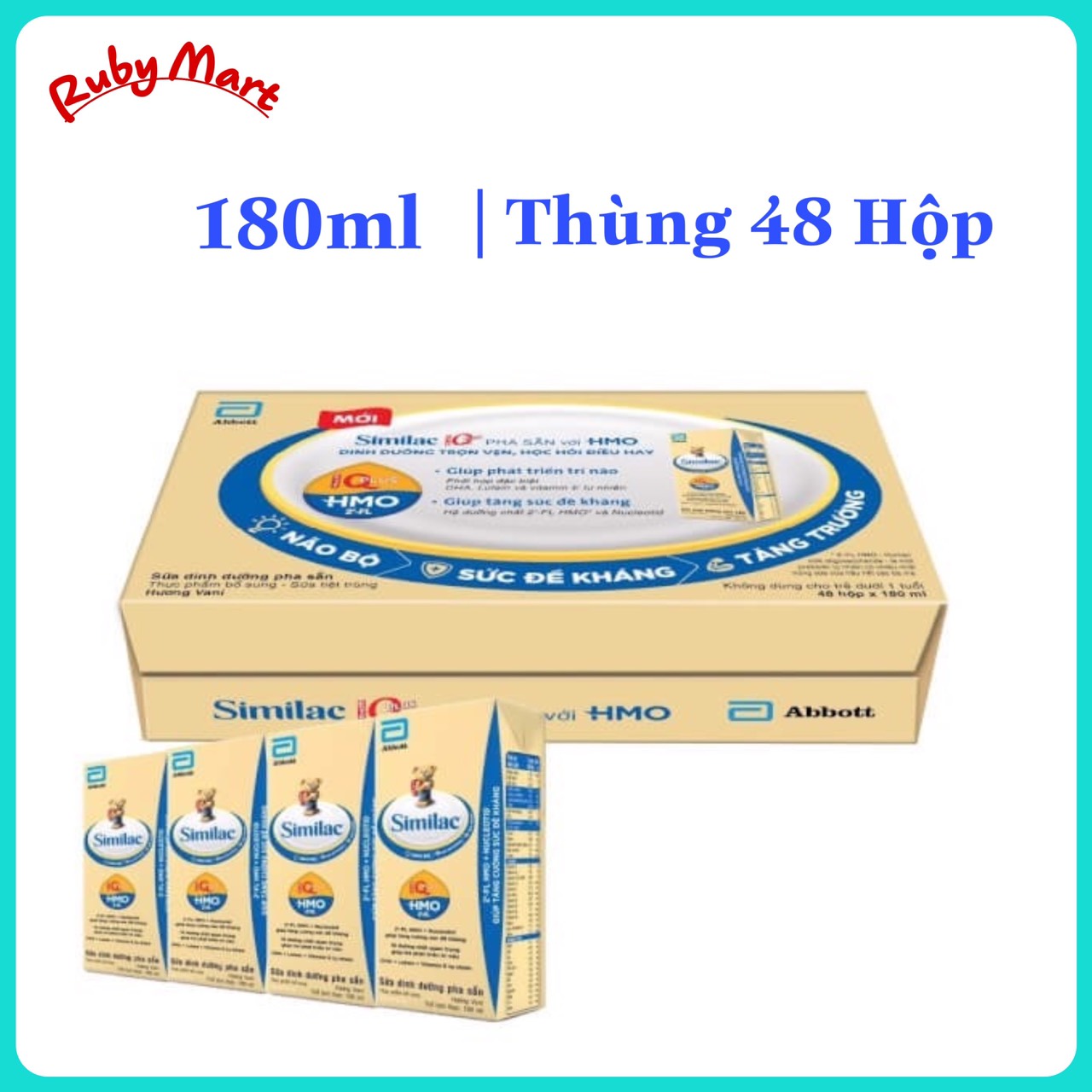 Thùng 48 hộp Sữa bột pha sẵn Similac IQ 110ml/180ml