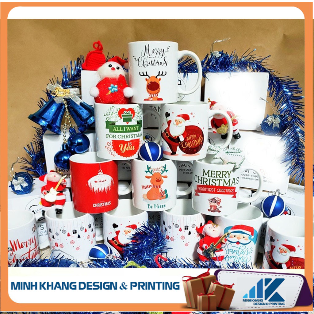 Ly sứ giáng sinh, noel 01 - in theo yêu cầu - quà tặng - quà lưu niệm 01