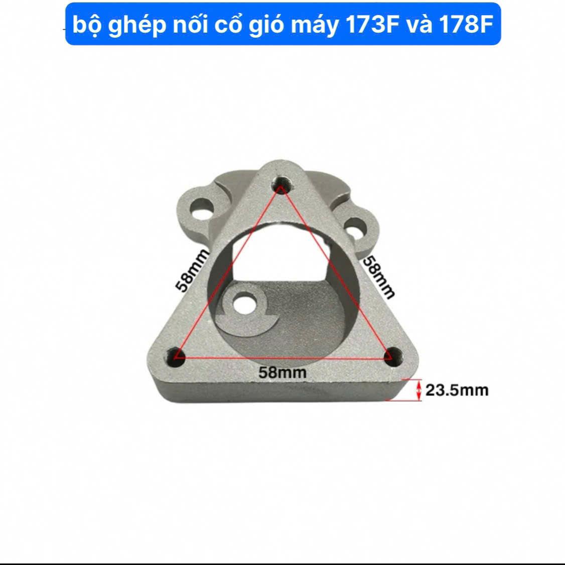 Bộ Ghép Nối Cổ Gió Máy 173F Và 178F Tấm Nối Hình Tam Giác Cổ Gió Máy 178F Và 173F ( kho 6302)