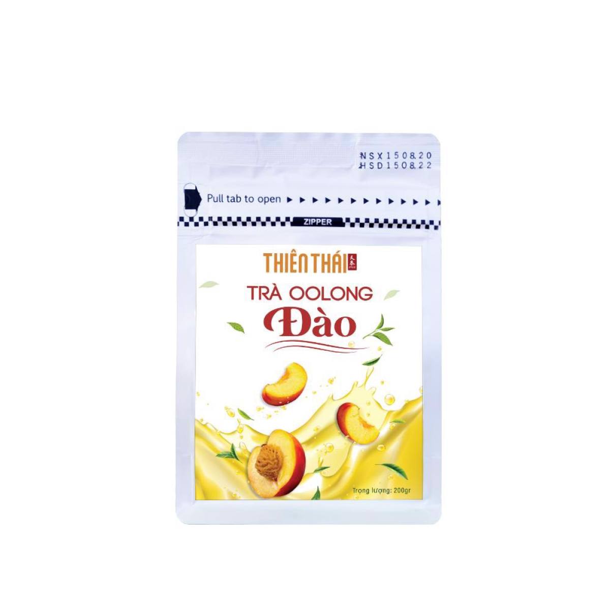 Trà oolong đào 200gr, bảo lộc - lâm đồng ,dùng pha chế trà sữa, trà đào
