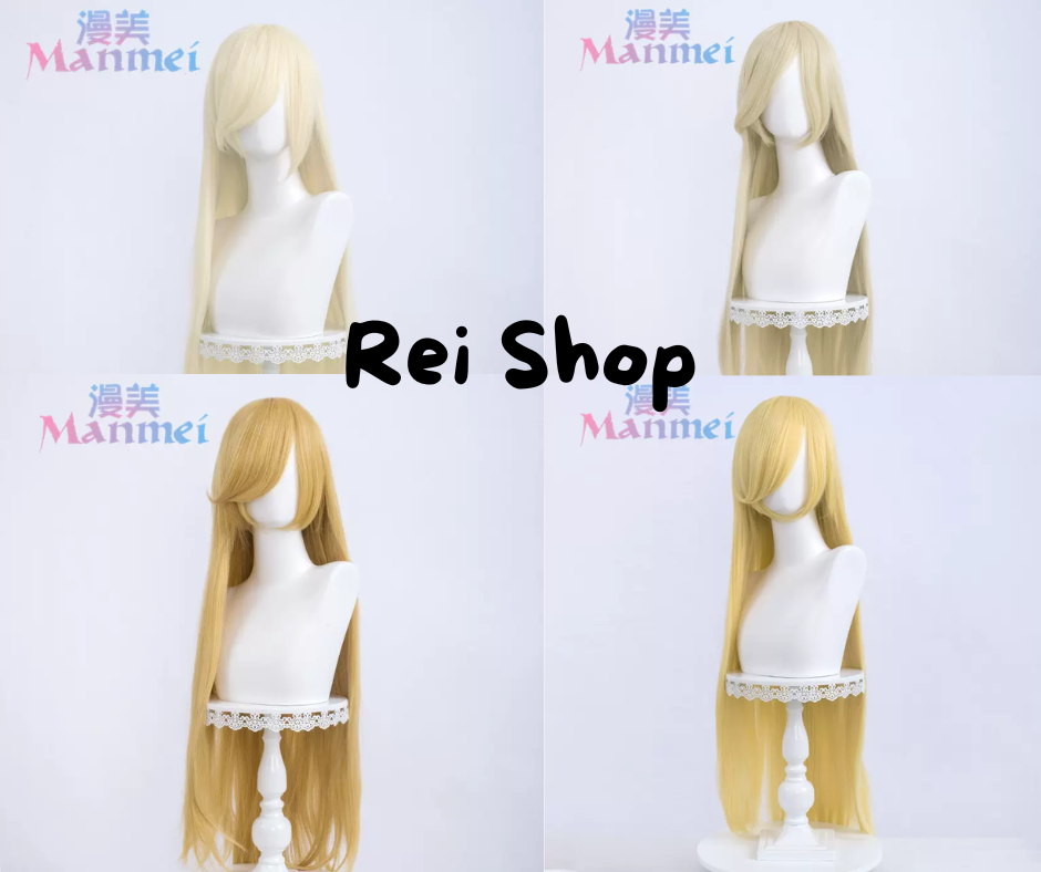 Wig cosplay màu vàng cơ bản lưới hoa chịu nhiệt - Tóc giả hóa trang màu vàng