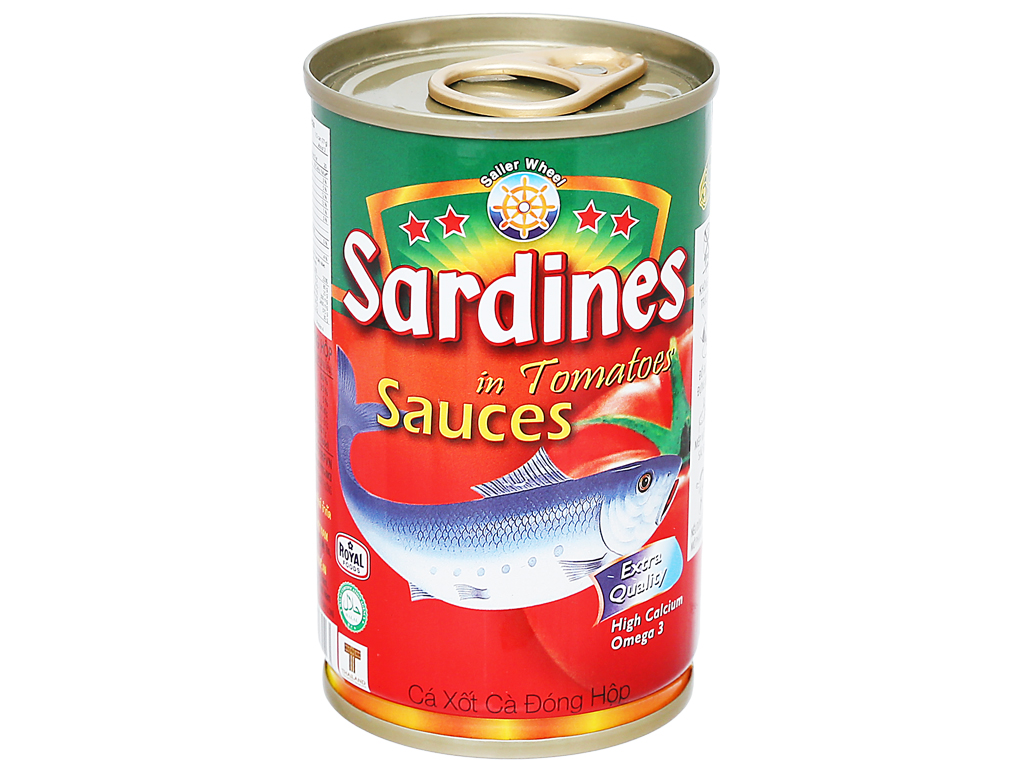 Combo 5 hộp cá mòi sardine 155g - nắp giựt