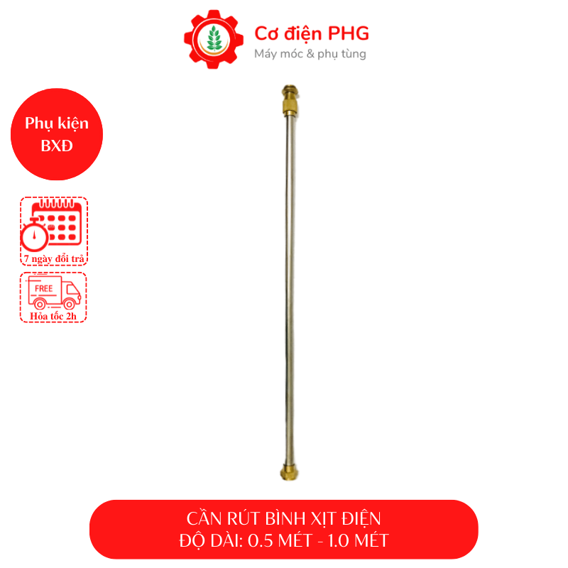 Cần rút inox chuyên dùng cho bình xịt điện đủ kích cỡ 0.5m - 1m