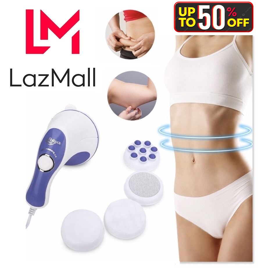 LazMall TẶNG BẠN VOUCHER May Massage Cam Tay Hàng Chất Giá Tốt Công Nghệ Xiaomi Máy Massage Cầm Tay Relax & Spin Tone 5 Đầu Đánh Tan Mỡ Bụng Cao Cấp, Thư Giãn Mệt Mỏi, Cải Thiện Vóc Dáng