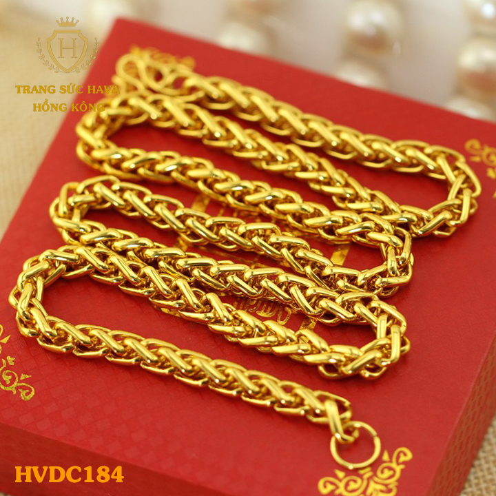Bán Chạy Dây Chuyền Nam (Dày 6mm, Dài 60cm), Vòng Cổ Nam Xi Mạ Vàng 24k - Trang Sức Hava Hong Kong