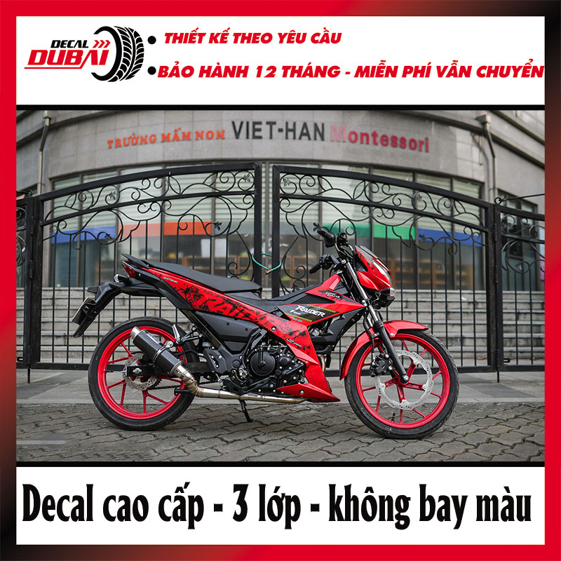 Tem trùm raider style satria đỏ cao cấp