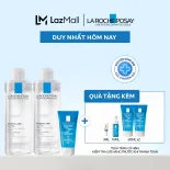 Bộ đôi gel rửa mặt và 2 nước tẩy trang làm sạch sâu cho da nhạy cảm Micellar Water Sensitive Skin 400ml và Effaclar Foaming Gel 50ml