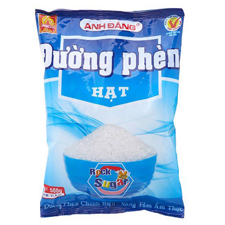 [NGUYÊN CHẤT] Đường Phèn Hạt Anh Đăng Dạng Túi 500g - Nấu ăn làm bánh nấu chè mứt