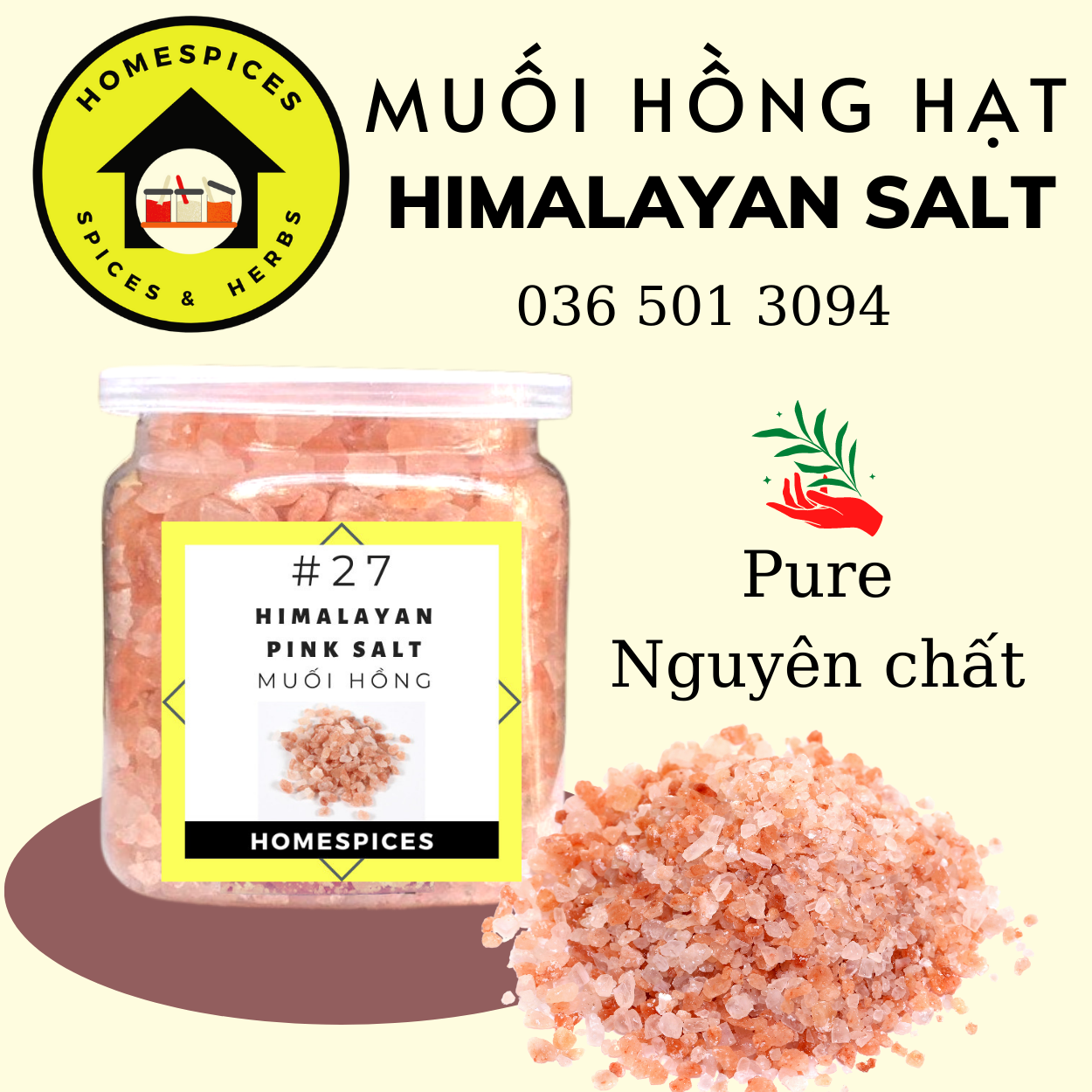Muối hồng dạng hạt nguyên chất nhập khẩu từ Pakistan- Himalayan pink salt fine - spices - Homespices gia vị và nguyên liệu nấu ăn - muối hồng ăn kiêng - muối hồng ngâm chân - muối hồng hạt - muối hồng himalaya"