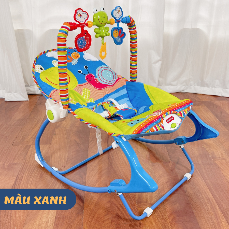 Ghế rung đa chế độ phát nhạc có đồ chơi cho bé TiiBaby - 4