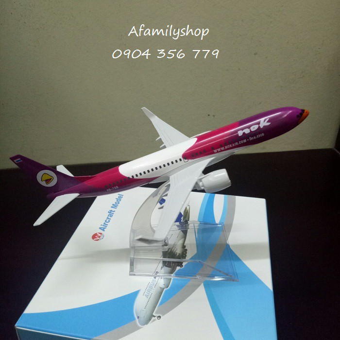Mô hình máy bay tĩnh b737 nok air 16cm