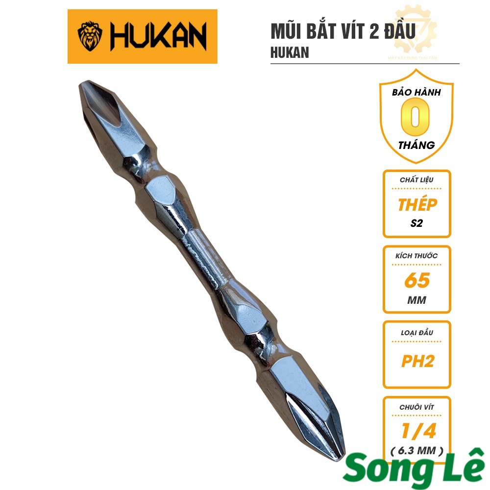Mũi bắn vít hai đầu Hukan siêu cứng