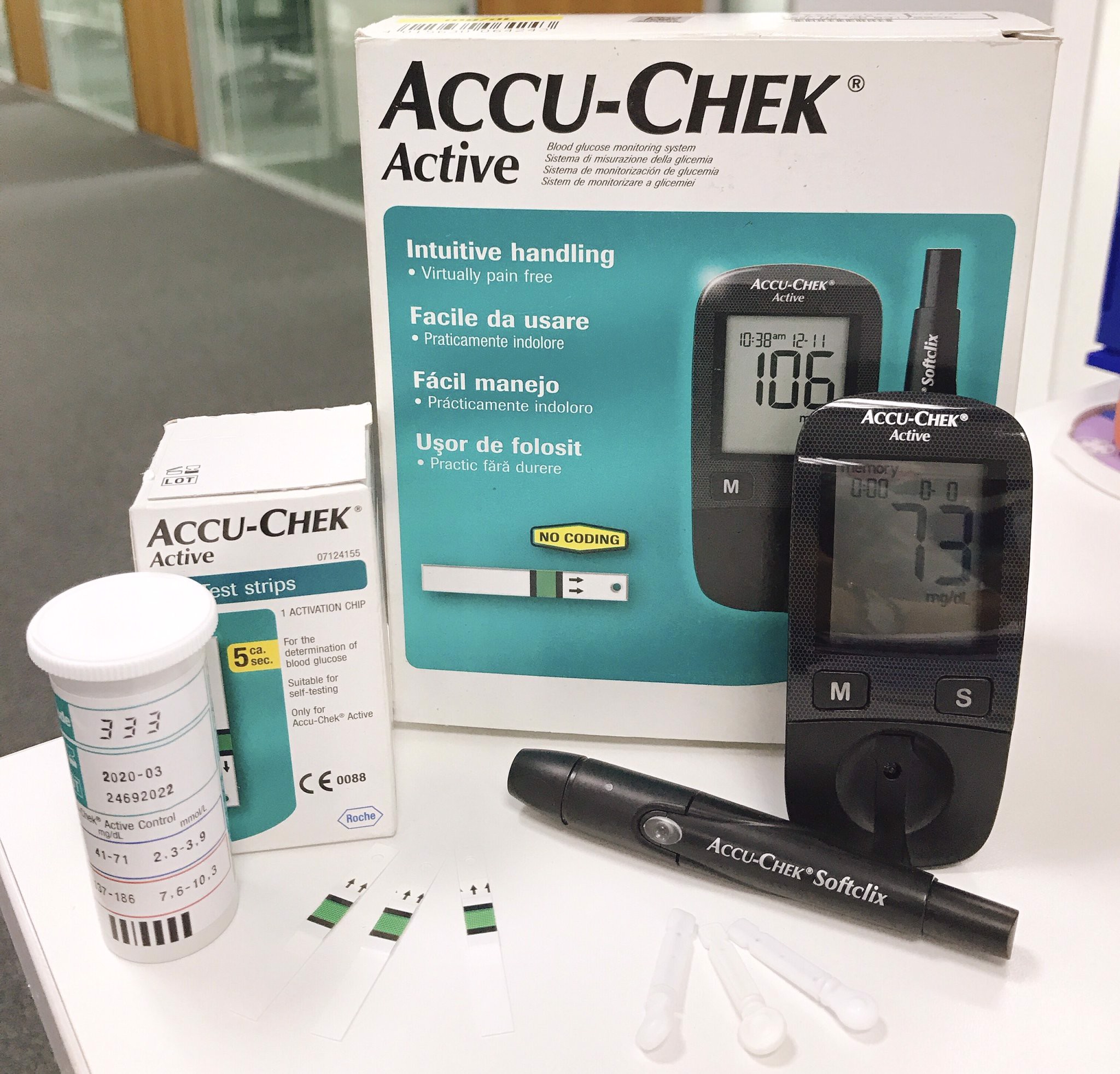Máy Đo Đường Huyết Accu Chek Active Mg/dl