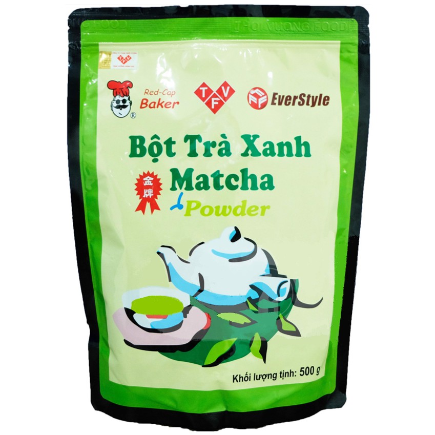 Bột Trà Xanh Matcha Powder Đài Loan hiệu EverStyle gói lẻ 50gr/100gr (gói chiết từ gói lớn, dùng làm bánh pha trà sữa)