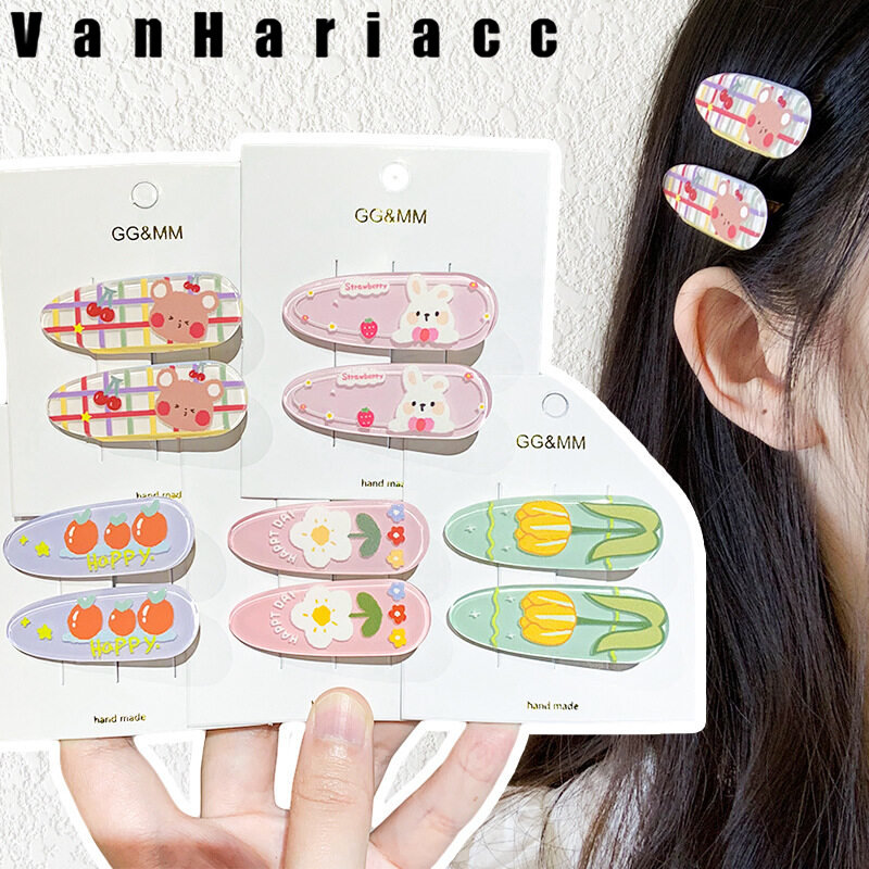 2 chiếc kẹp tóc trẻ em dễ thương phiên bản hàn quốc kẹp bb tóc gãy kẹp tóc thời trang