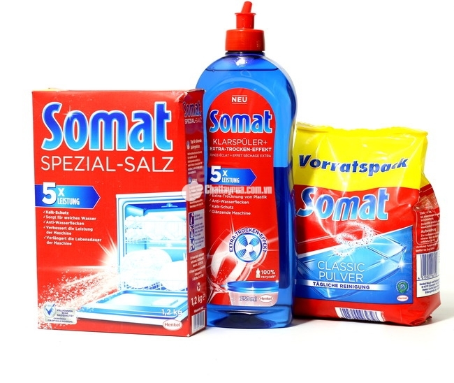 HCMCombo Bột+Muối+Nước rửa Bát-Ly dành cho máy Somat - USA