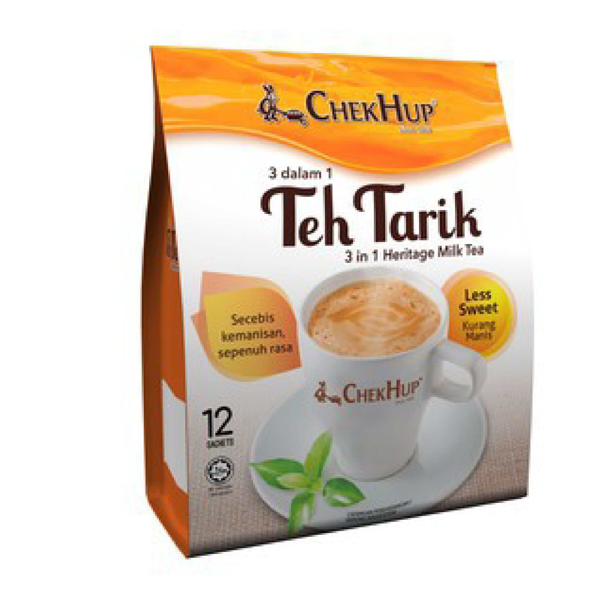 [HCM] [3/2024] Trà sữa hòa tan 3in1 Chek Hup Teh Tarik Milktea Less Sweet - Ít Ngọt
