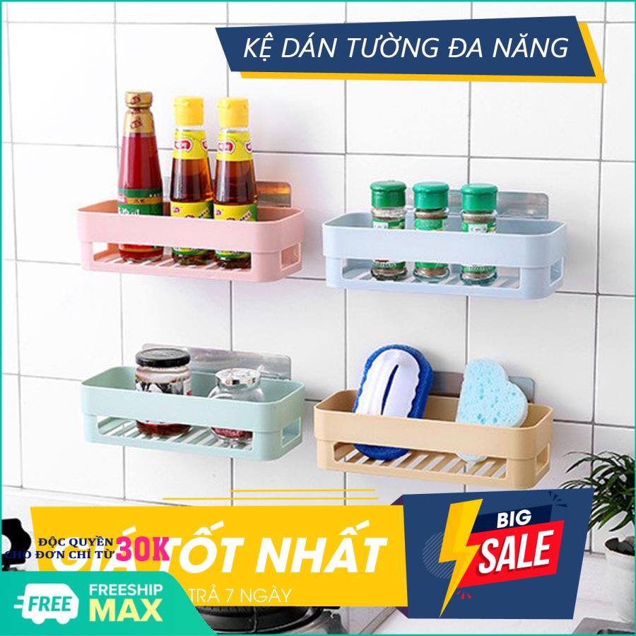 Kệ dán tường nhà tắm - Kệ dán để đồ nhà tắm đa năng tiện dụng - Kệ dán để đồ đa năng - Kệ nhựa treo tường nhà tắm, nhà bếp dán tường chịu lực- Giao màu ngẫu nhiên