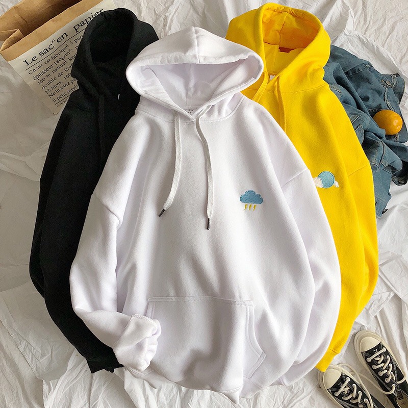 ( CHẤT ĐẸP Y HÌNH ) Áo Hoodies Nam Nữ Khoác Nhẹ Có Mũ Ấm Áp Cá Tính Phối Logo Thời Gian