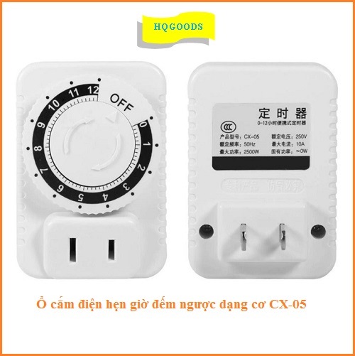 Ổ cắm điện hẹn giờ dạng cơ đếm ngược CX-05, công tắc hẹn giờ thông minh