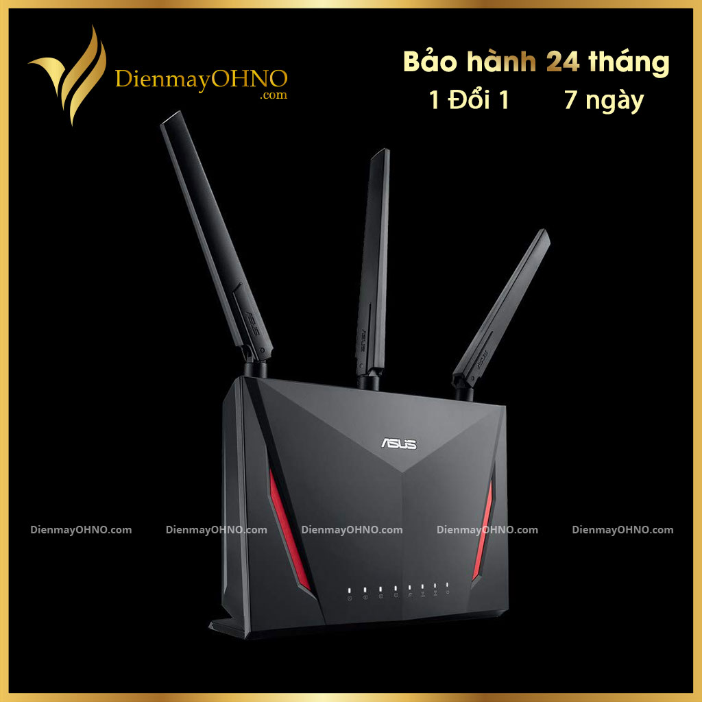 Bộ phát wifi asus rt-ac86u ac2900 chính hãng thiết bị bộ cục modem router phát sóng wifi 2 băng tầng 2.4ghz 5ghz - điện máy ohno