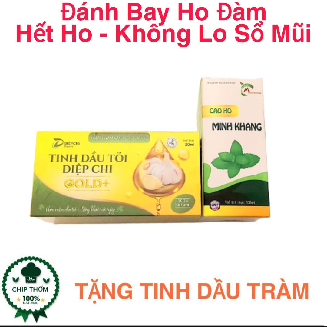 Combo dầu tỏi diệp chi + cao ho minh khang