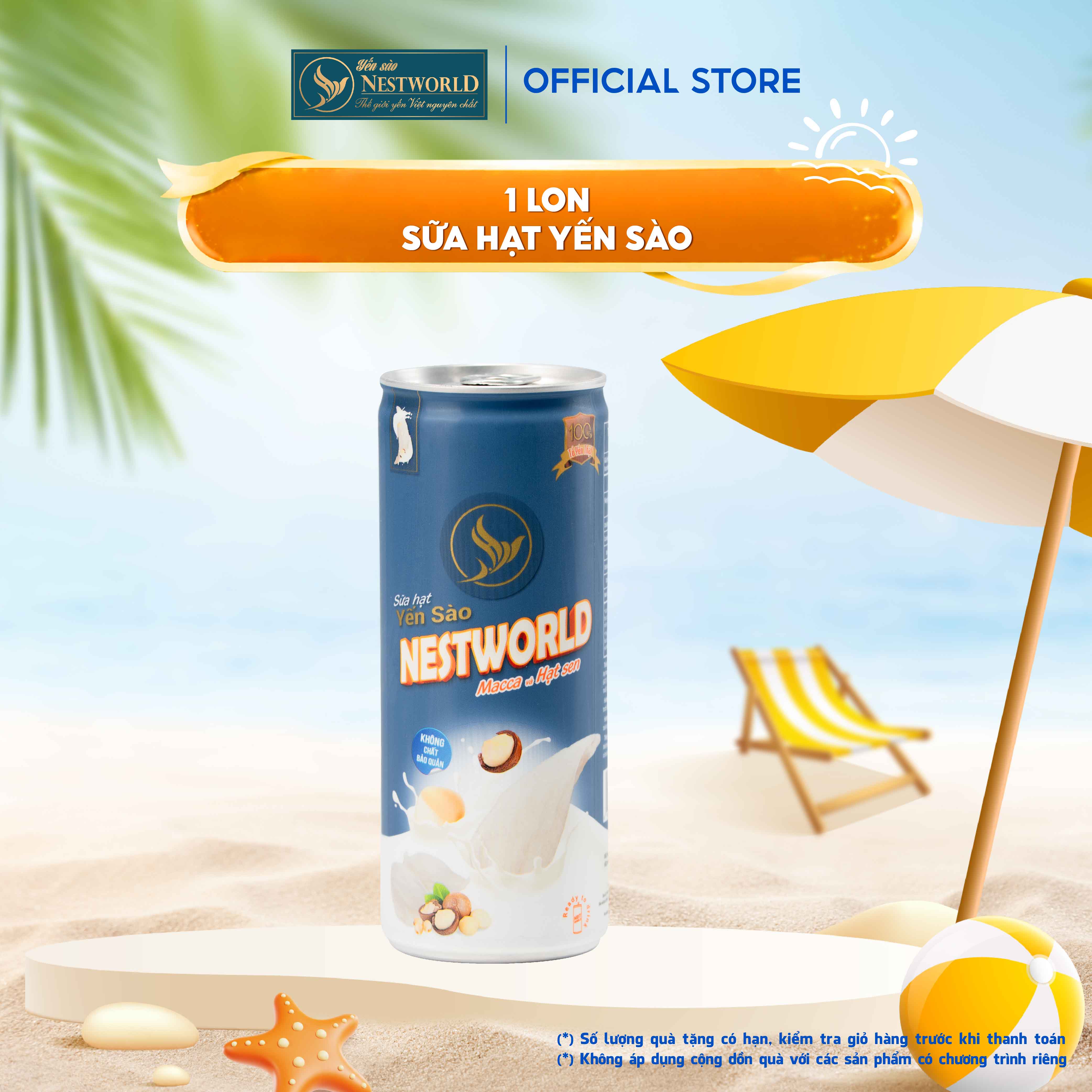 [1 LON] SỮA HẠT YẾN SÀO NESTWORLD MACCA VÀ HẠT SEN