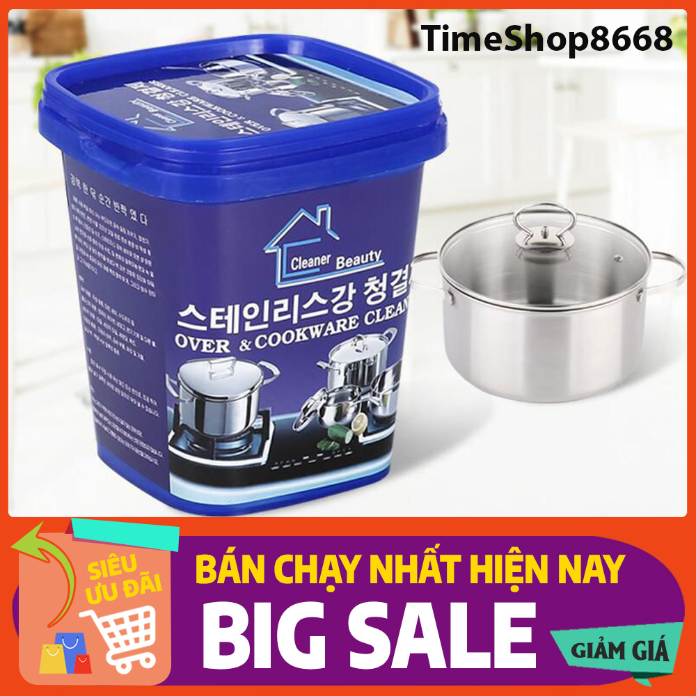 COMBO 2 Hộp Bột Tẩy Rửa Xoong Nồi Hàn Quốc, Vệ Sinh Nhà Bếp Đa Năng Sạch Sẽ - Trọng Lượng 500g 1 Hộp - TimeShop8668
