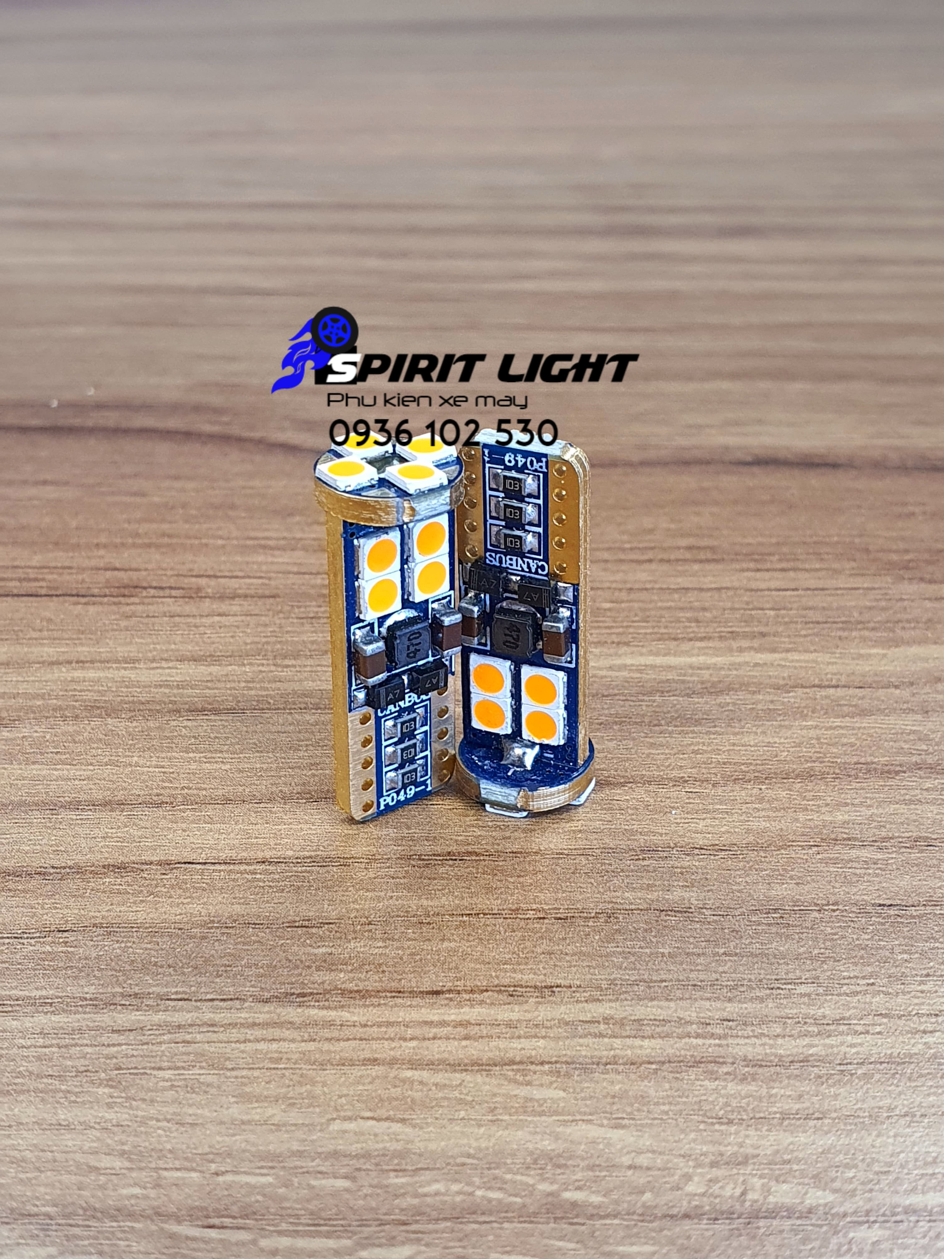 1 cặp Bóng đèn xi nhan led chân T10 12SMD3030 hazard khẩn cấp độ exciter ex150 ex155 winner sirius jupiter wave ... hazza hazzard hada
