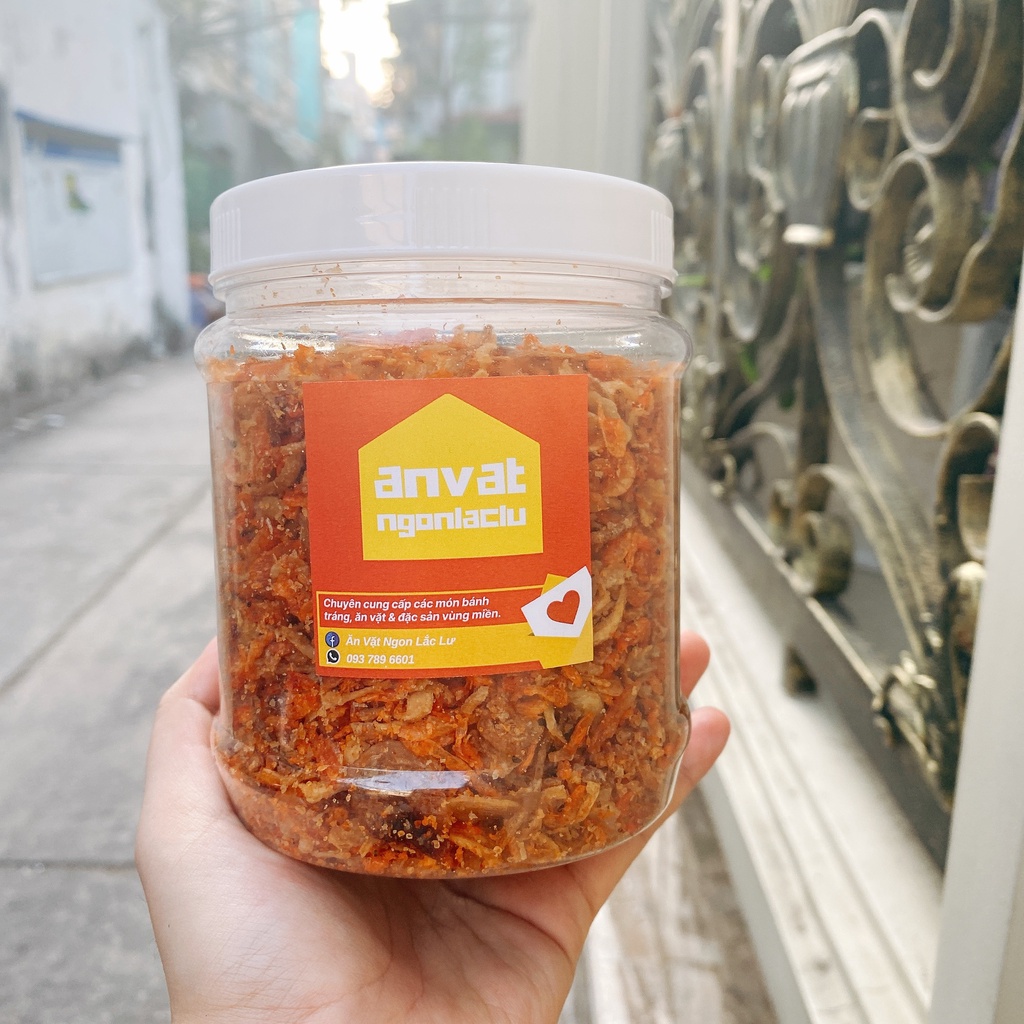 500g muối tôm hành phi công thức độc quyền, vị ngọt ngọt mặn mặn, không cay