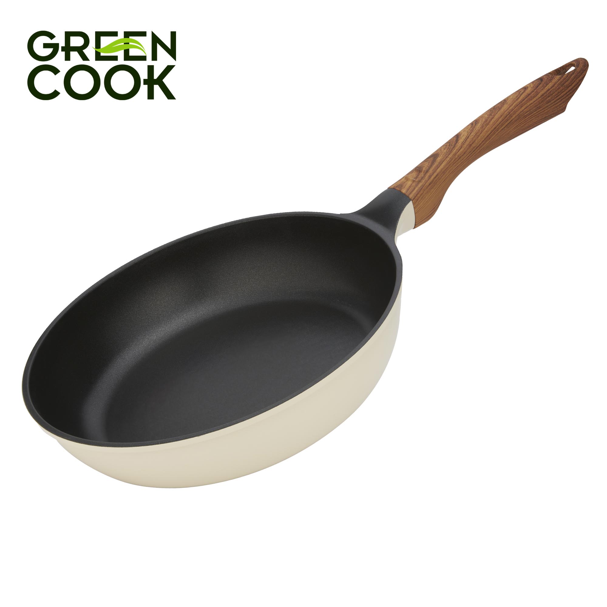 Chảo đúc chống dính ceramic đáy từ 28 cm Green Cook GCP03-28IH