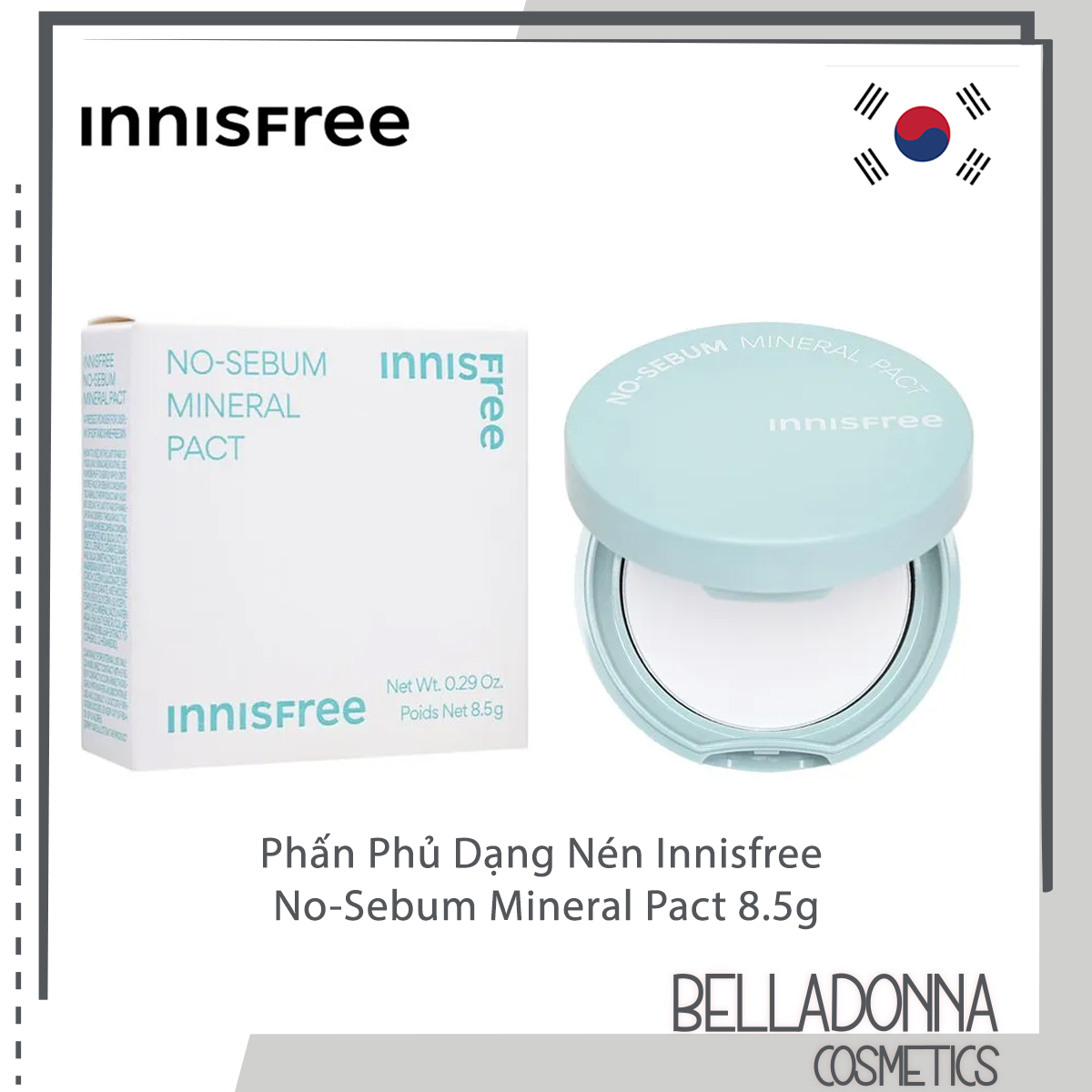 Phấn Phủ Dạng Nén Innisfree No-Sebum Mineral Pact 8.5g