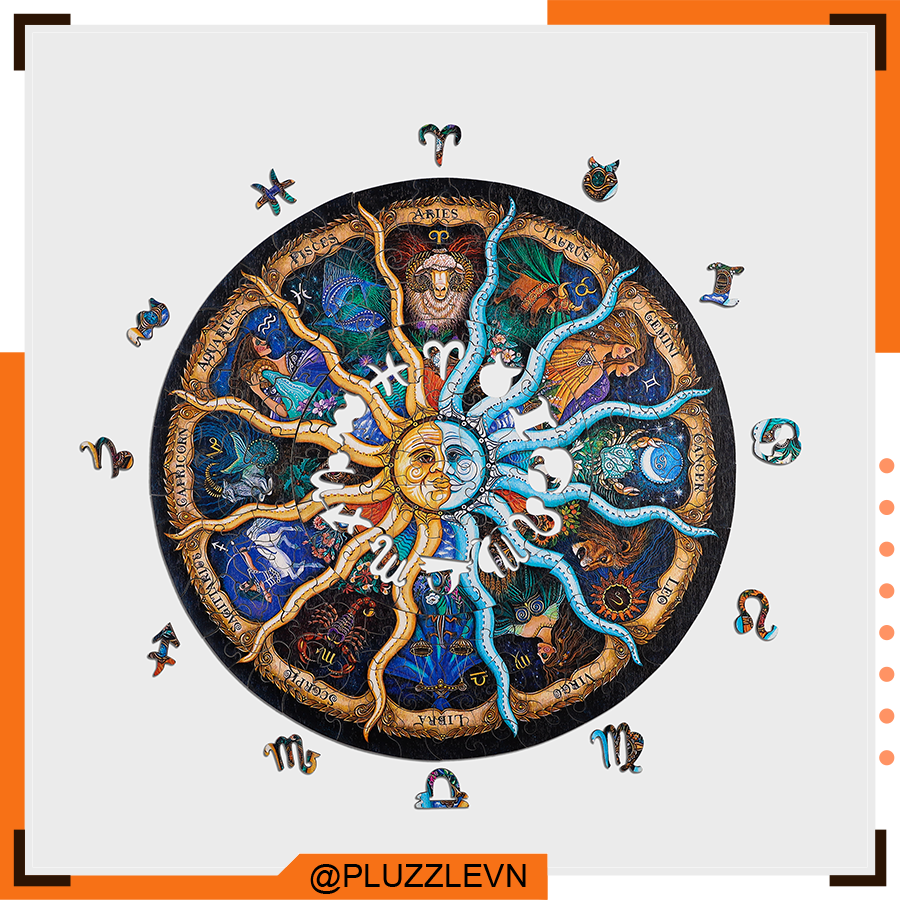 Puzzle Bộ Xếp Hình Gỗ 12 Cung Hoàng Đạo bởi PLUZZLE – PZ127