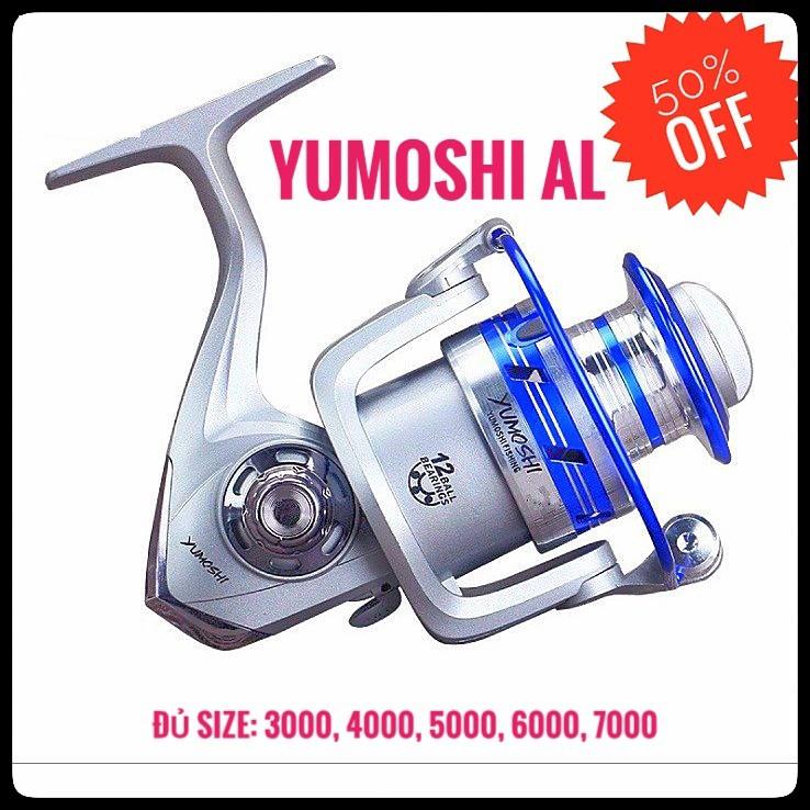 Máy Câu Cá YUMOSHI AL đủ size 3000 - 7000.... may cau ca mini, may cau ca shimano, máy câu lure, máy câu cá cao cấp, máy câu cá big sale